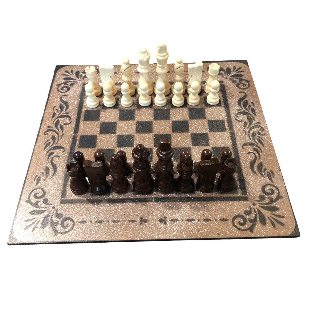 Chess Set - Sparkle Gold & Black