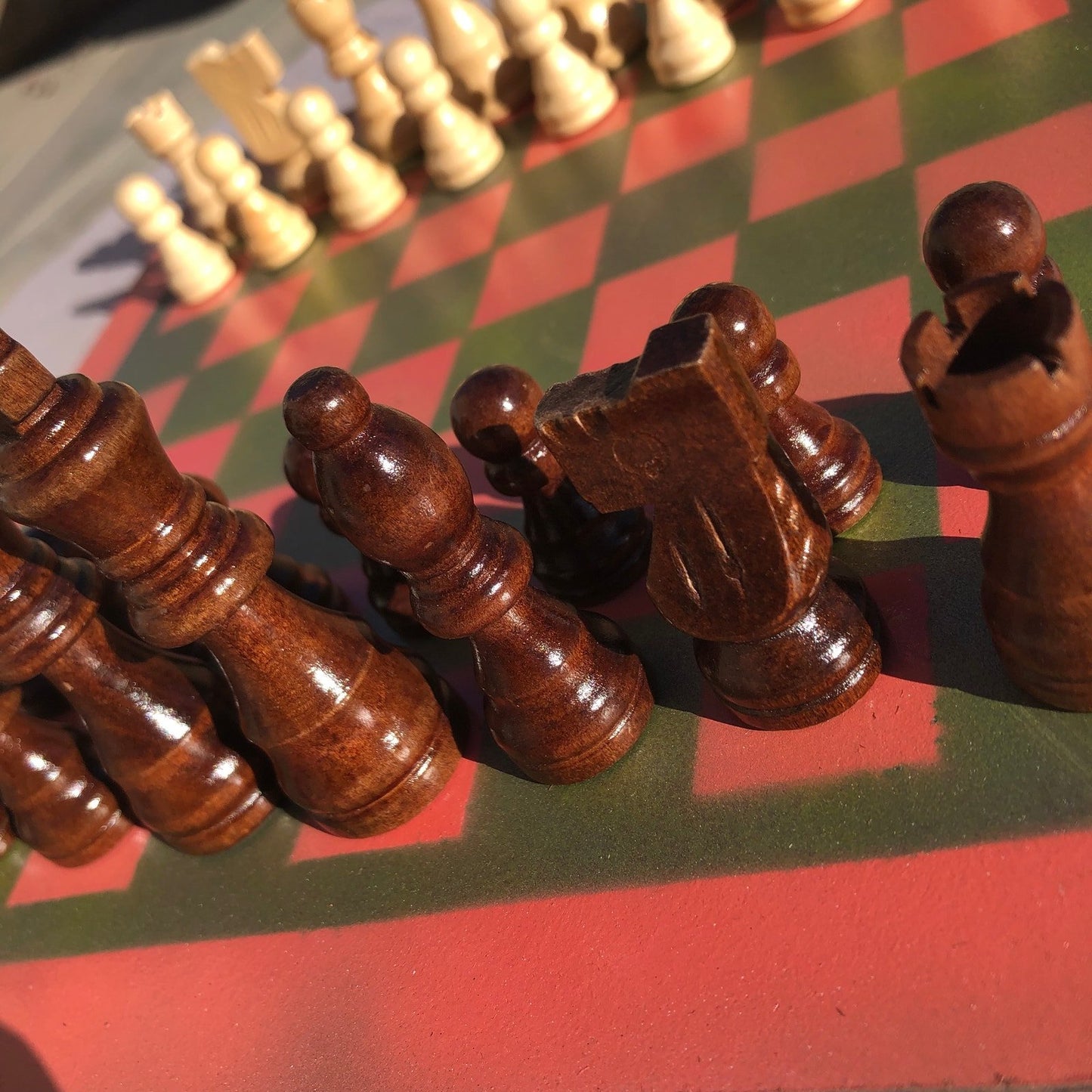 Chess Set - Peach Gold