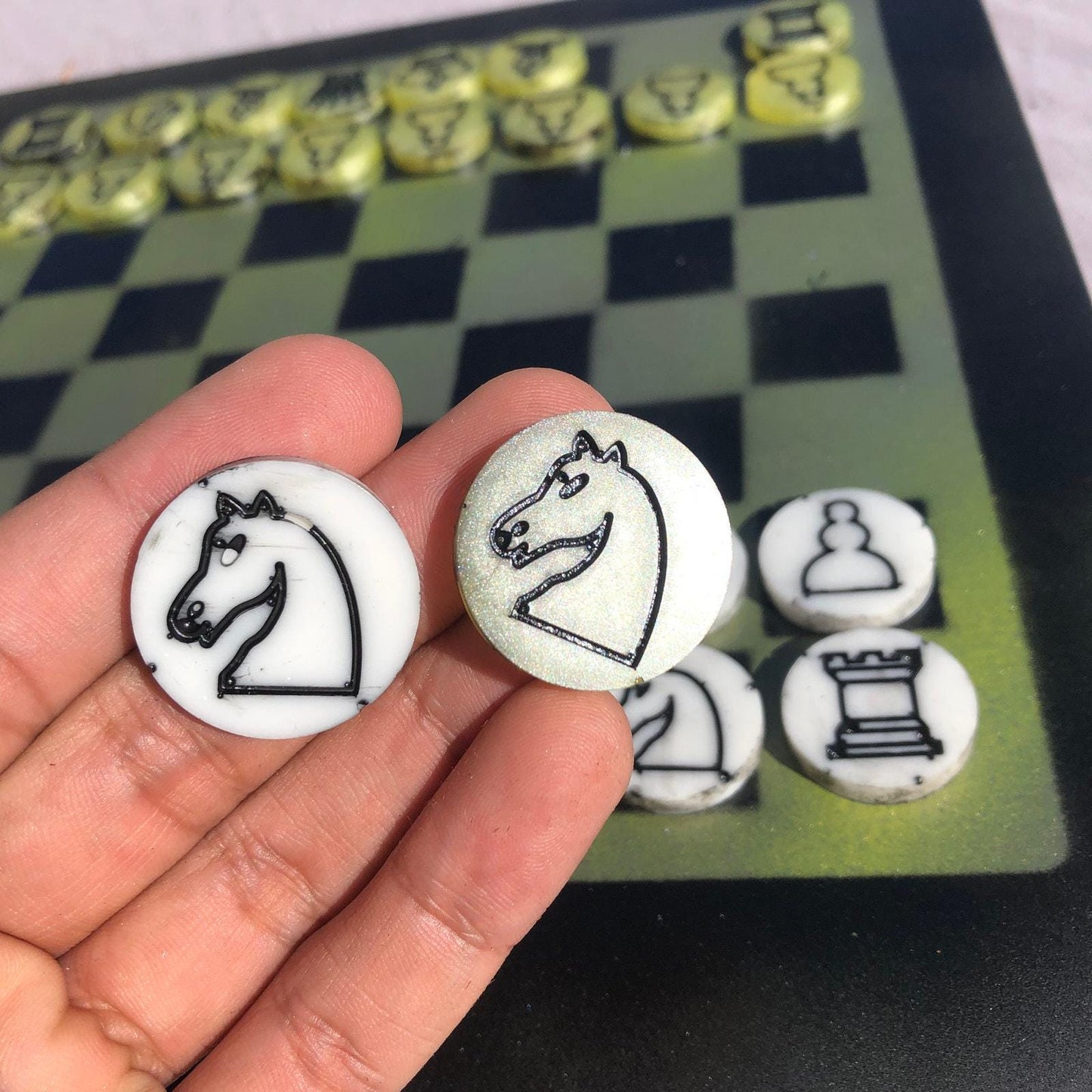 Chess Set - Sheen Green