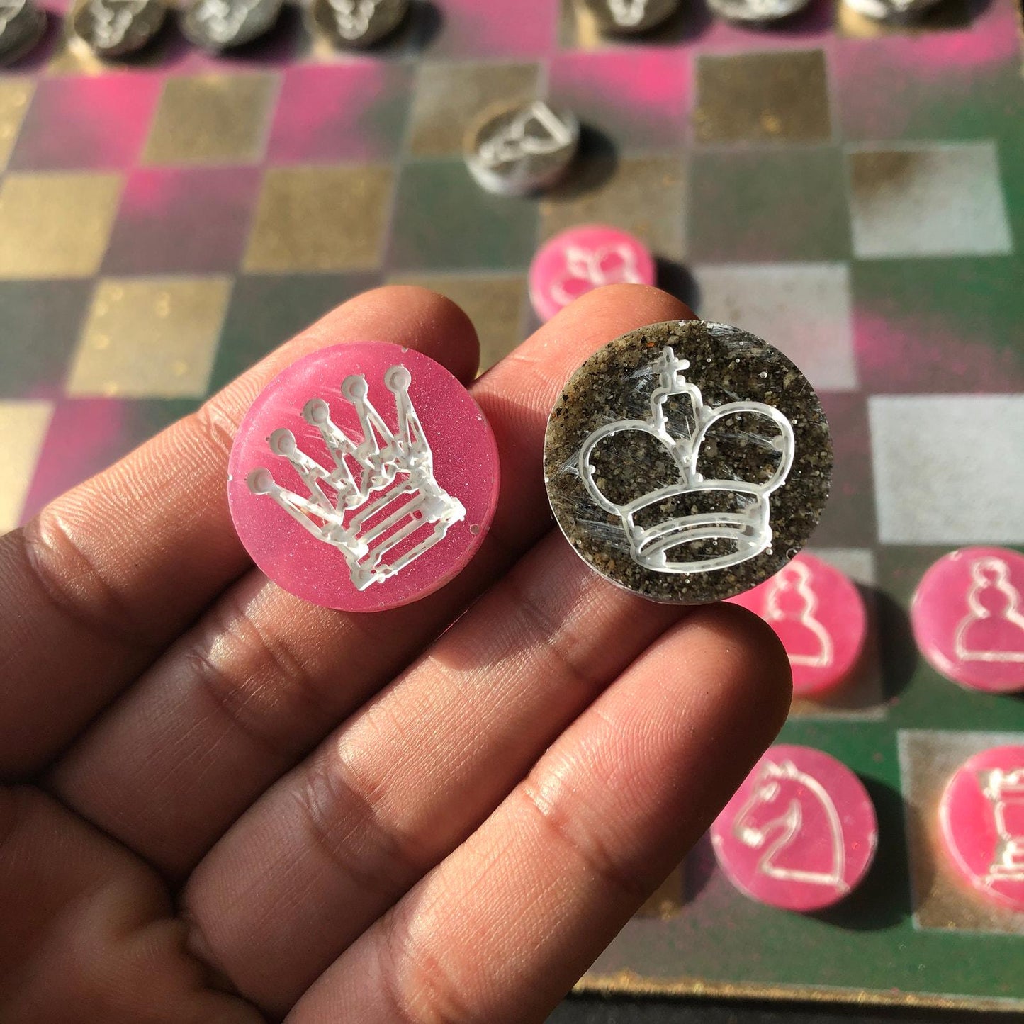 Chess Set - Pink Golden Sunset