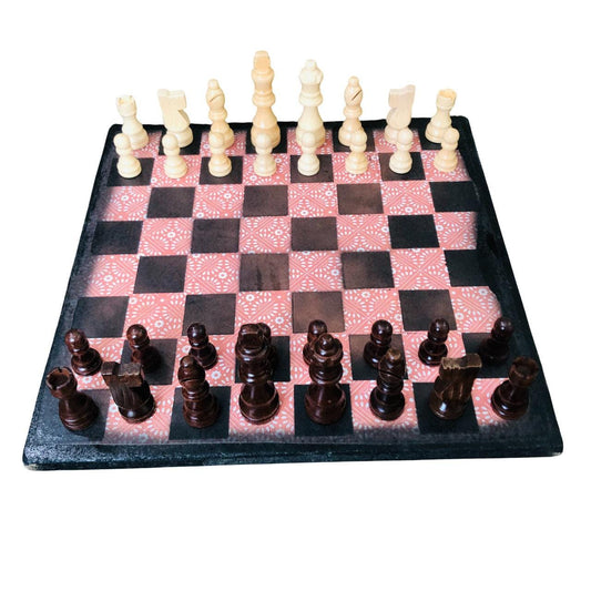 Scrapbook Chess Set - Red Vintage