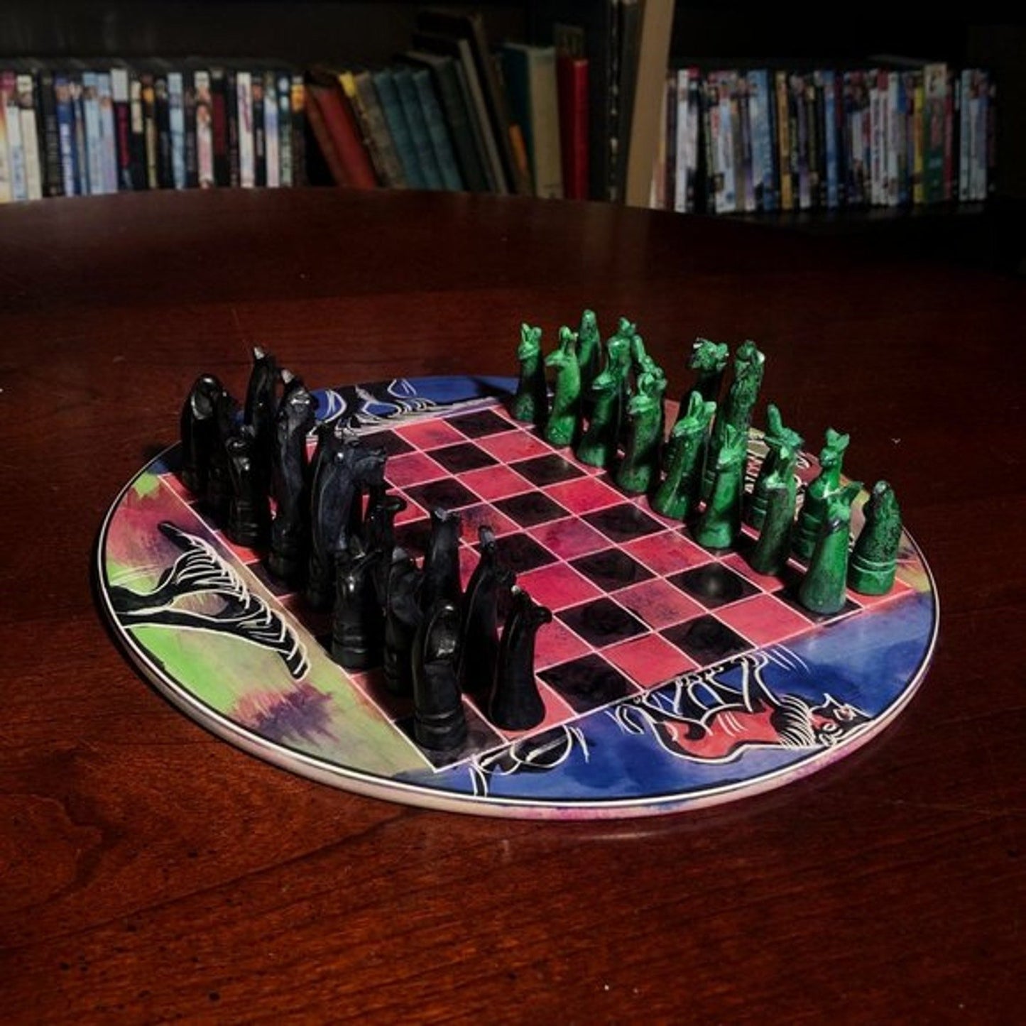 African Vintage Chess Set - Kenyan Chess Board