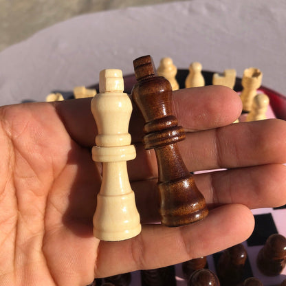 Vinyl Chess Set - Pink and Red Mist
