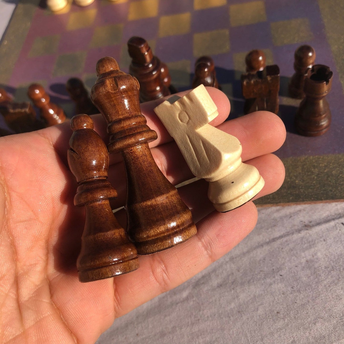 Chess Set - Purple Gold