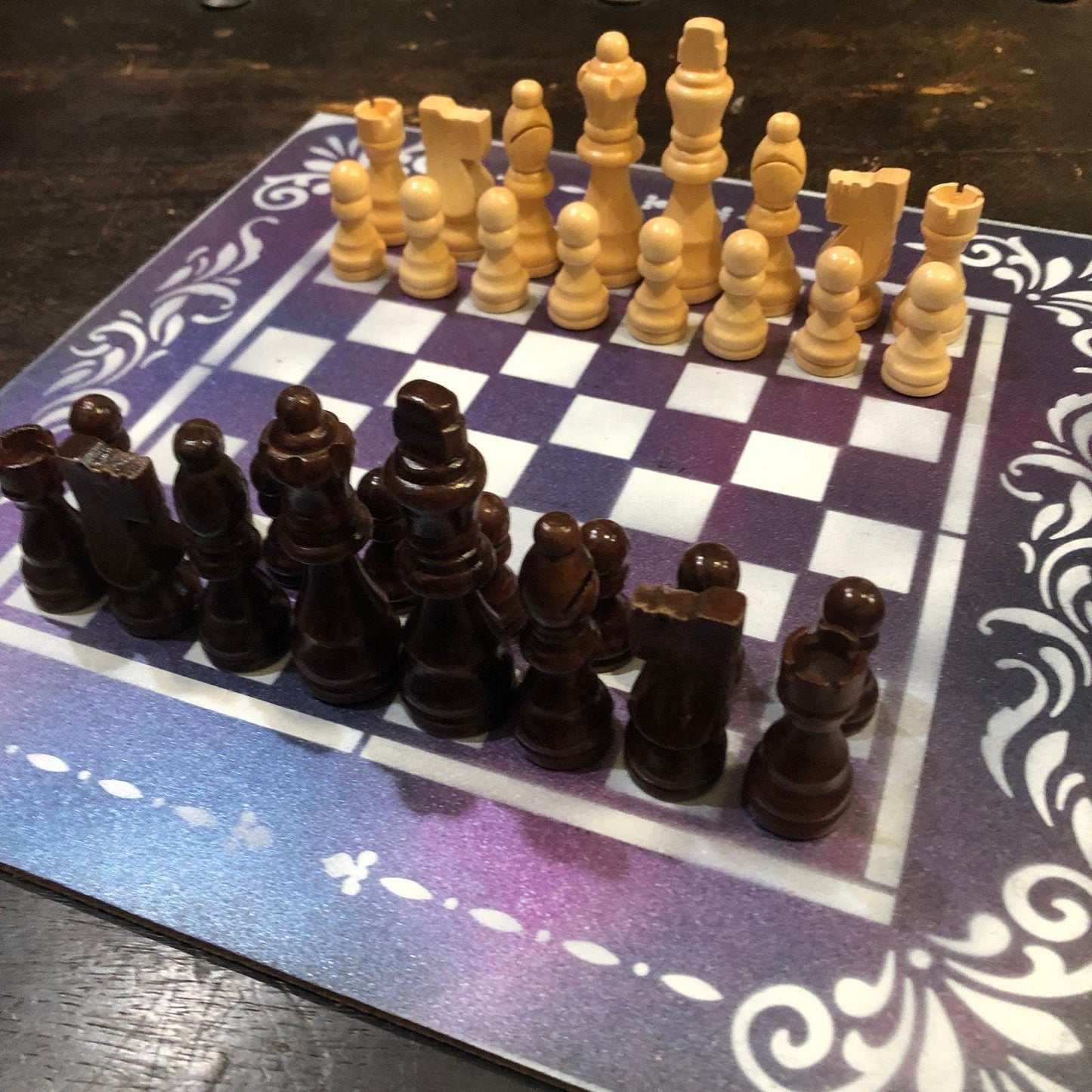 Chess Set - Purple Pink Metallic