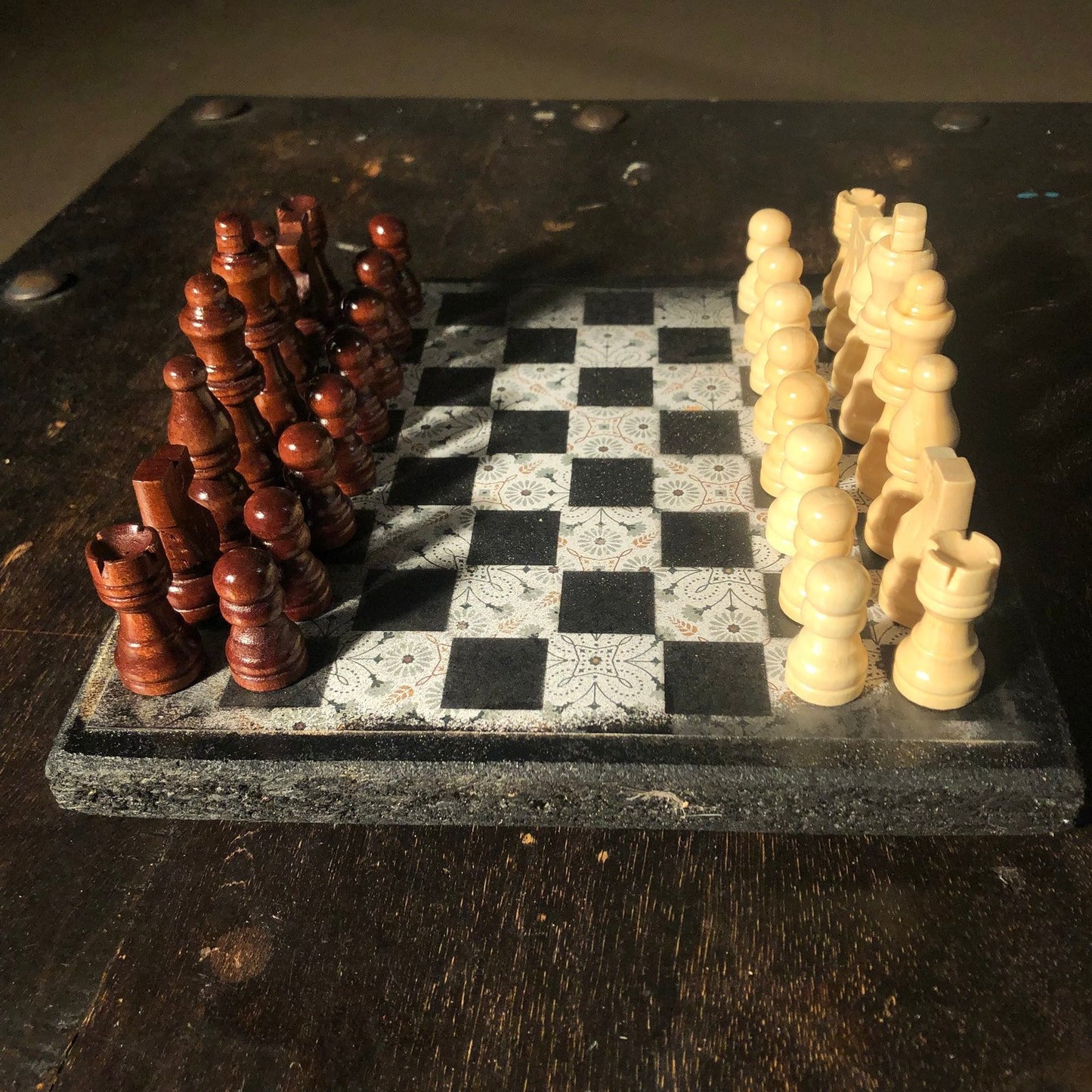 Scrapbook Chess Set - Vintage Style