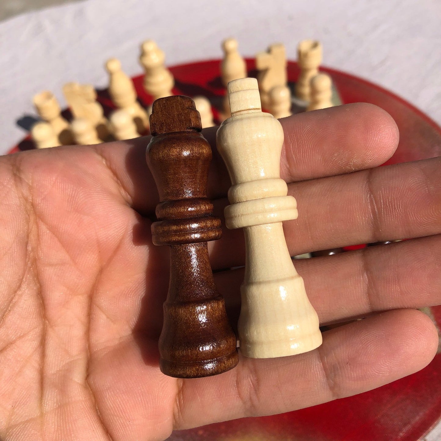 Vinyl Chess Set - War Torn Red