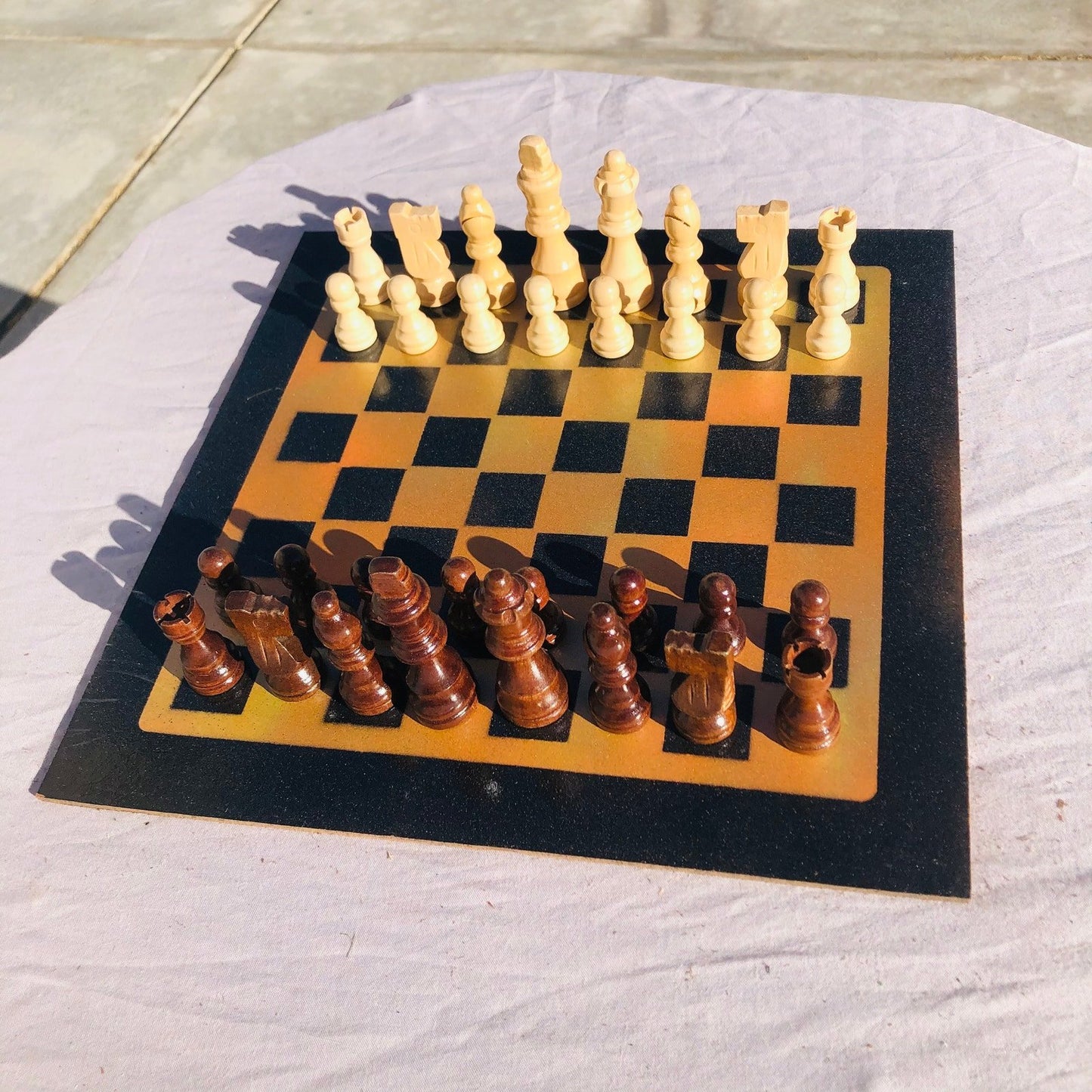 Chess Set - Sunset Orange