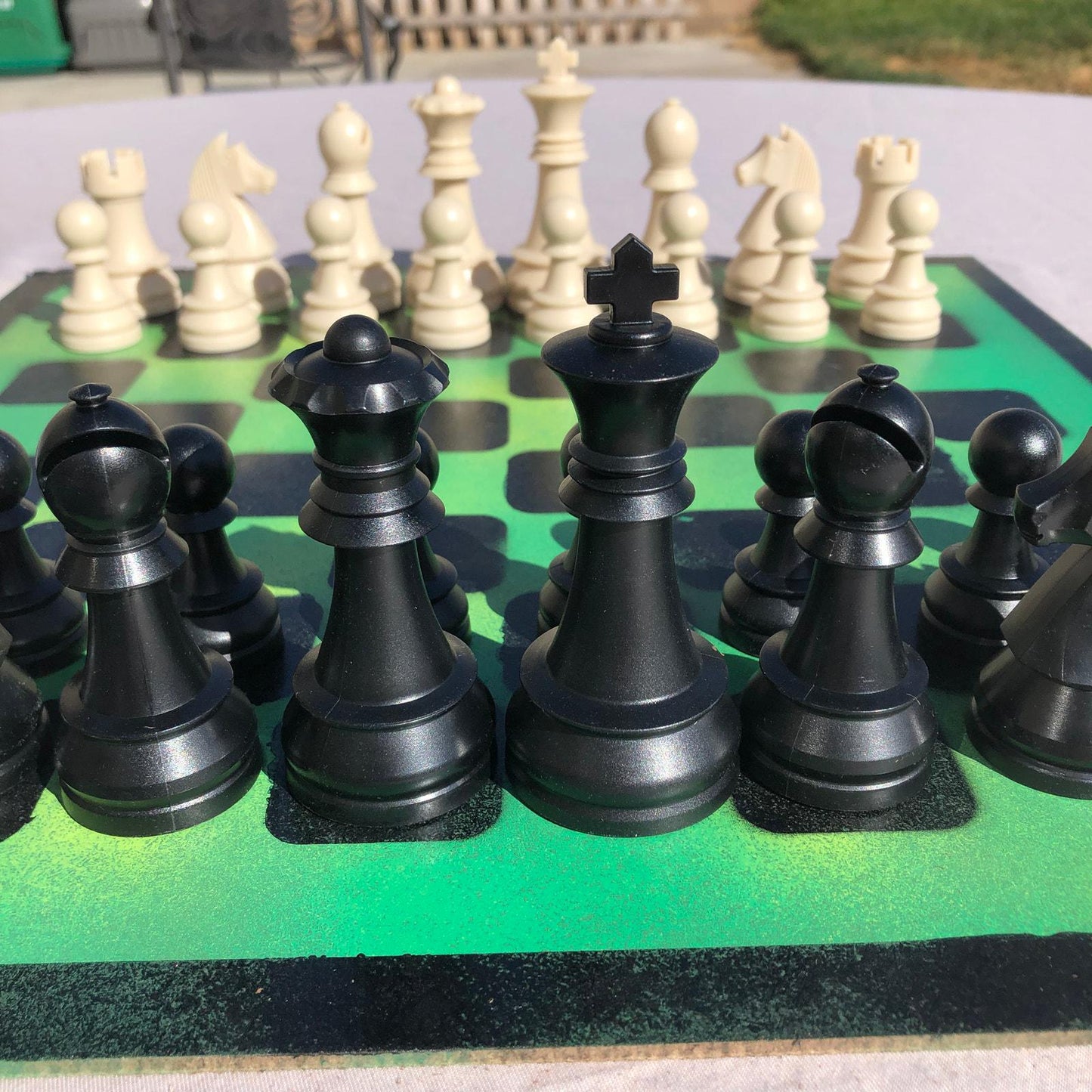 Large Chess Set - Forest Green