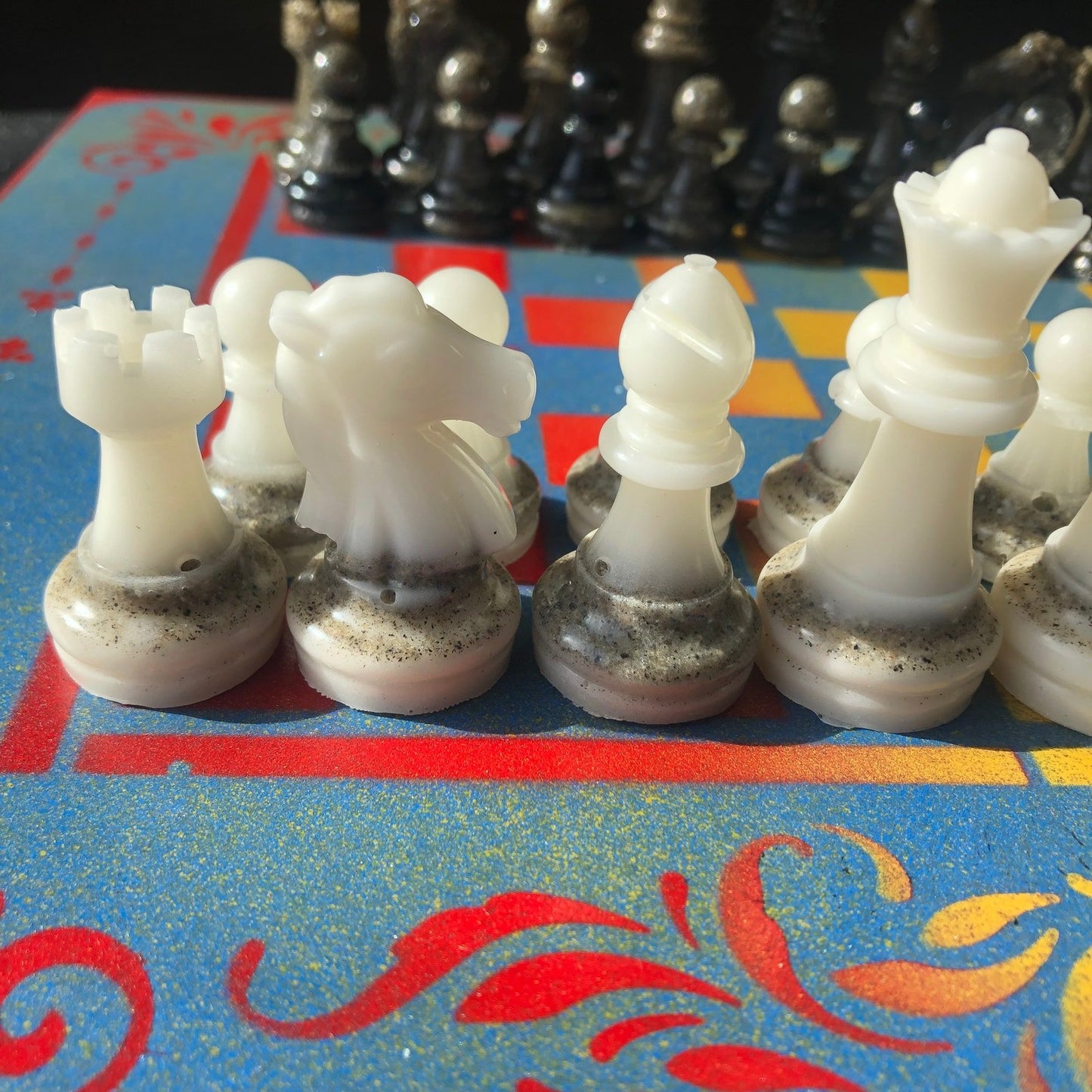 Chess Set - Sunset Blast Blue