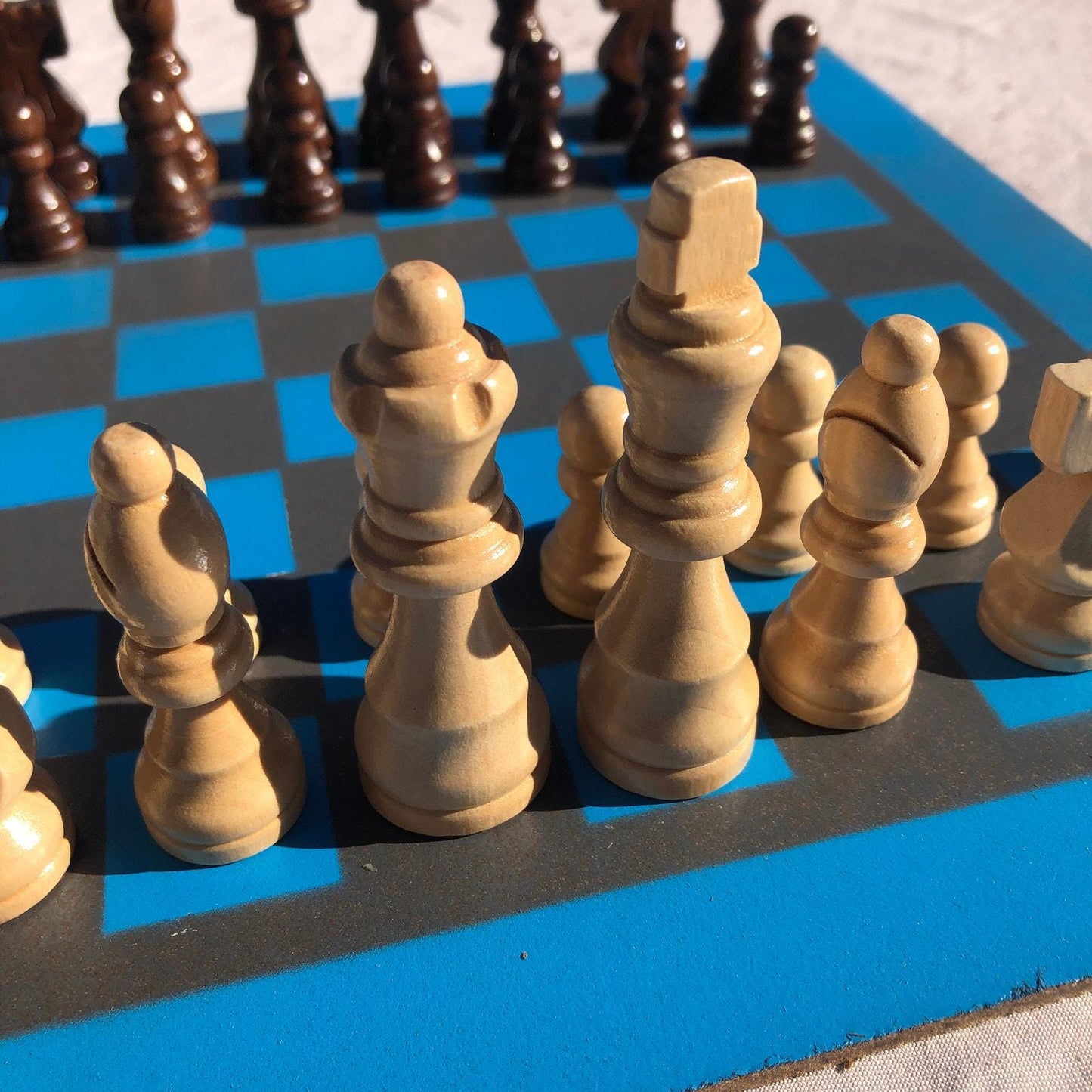 Chess Set - Gray Blue