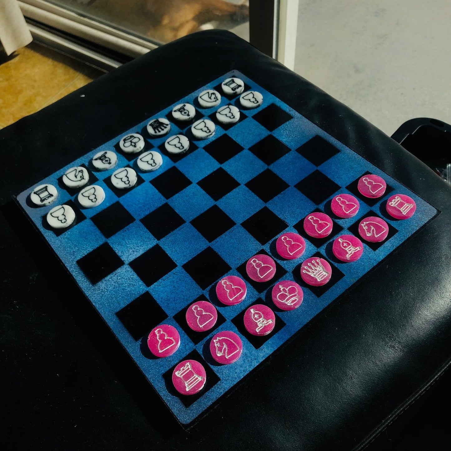 Chess Set - Blue & Pink