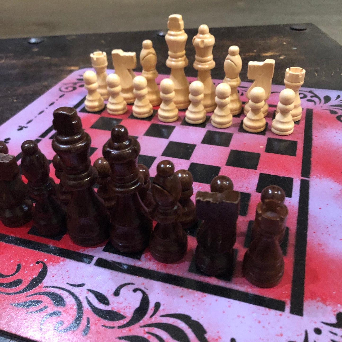 Chess Set - Purple Red Mix