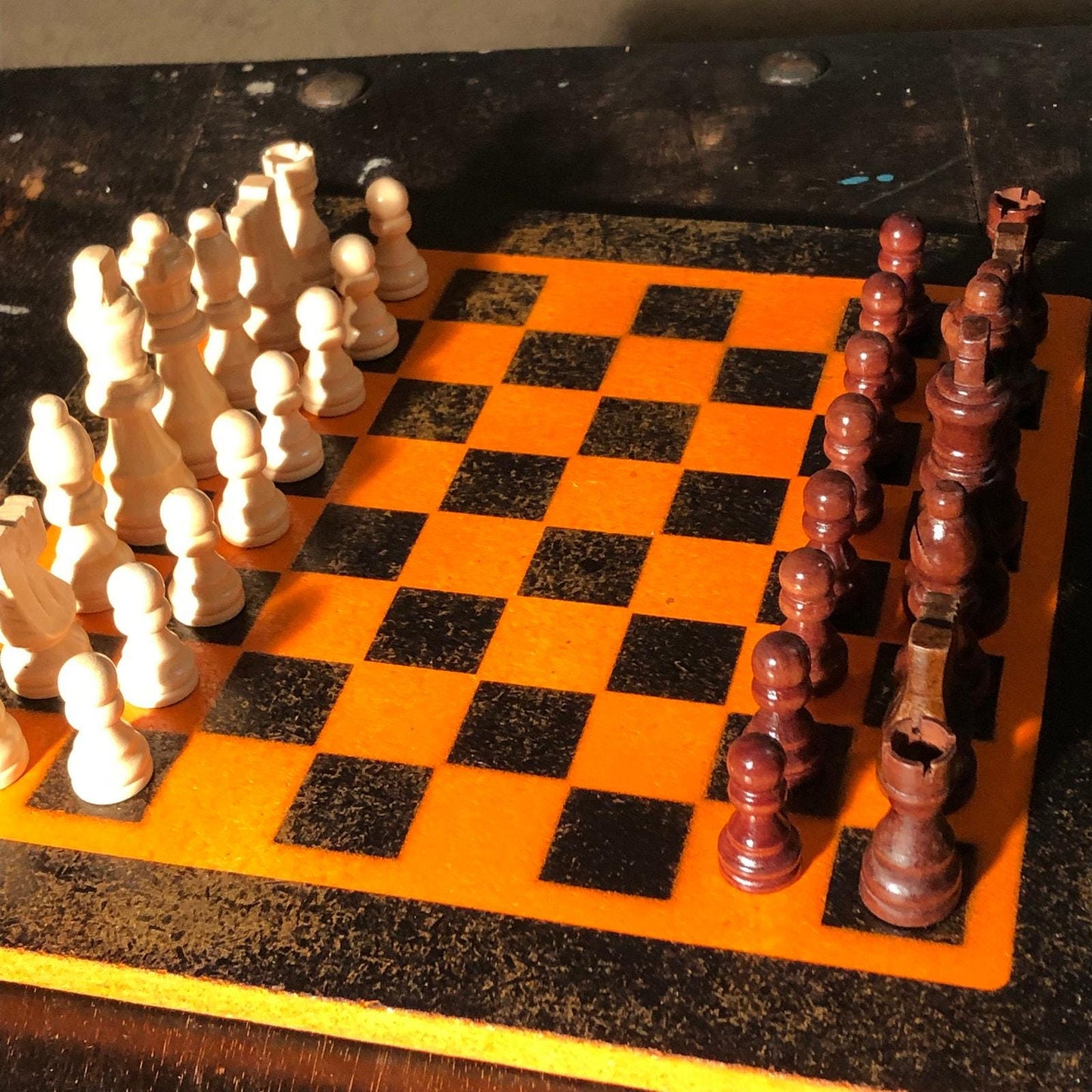 Chess Set - Orange & Black Edition