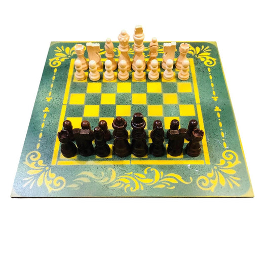 Chess Set - Royal Yellow Green