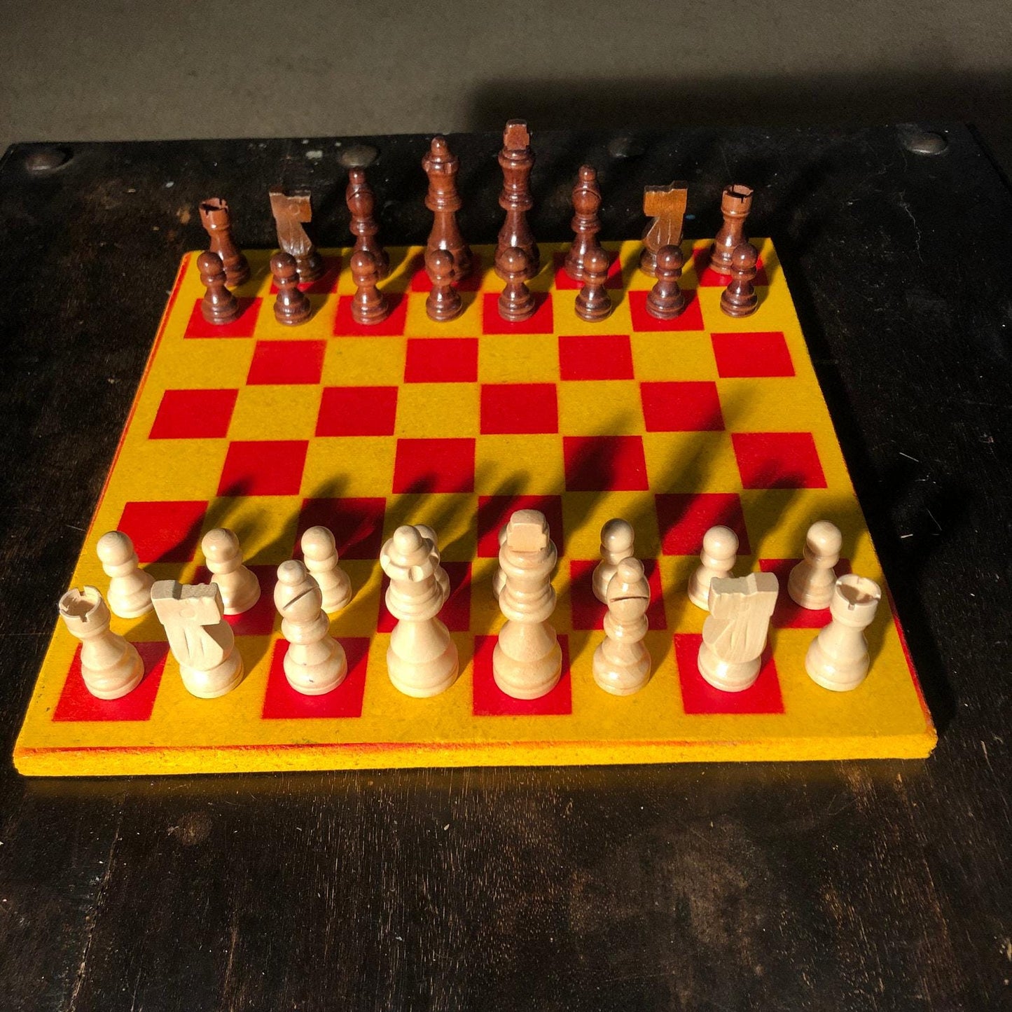 Chess Set - Vibrant Yellow Red