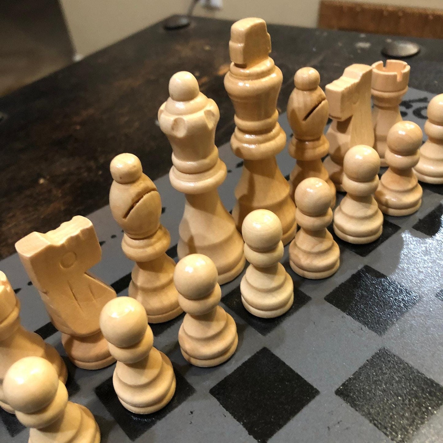 Chess Set - Simple Gray & Black