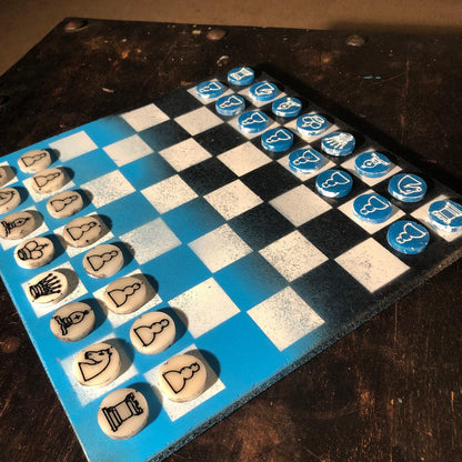 Chess Set - Blue Freeze Edition (Resin Pieces)