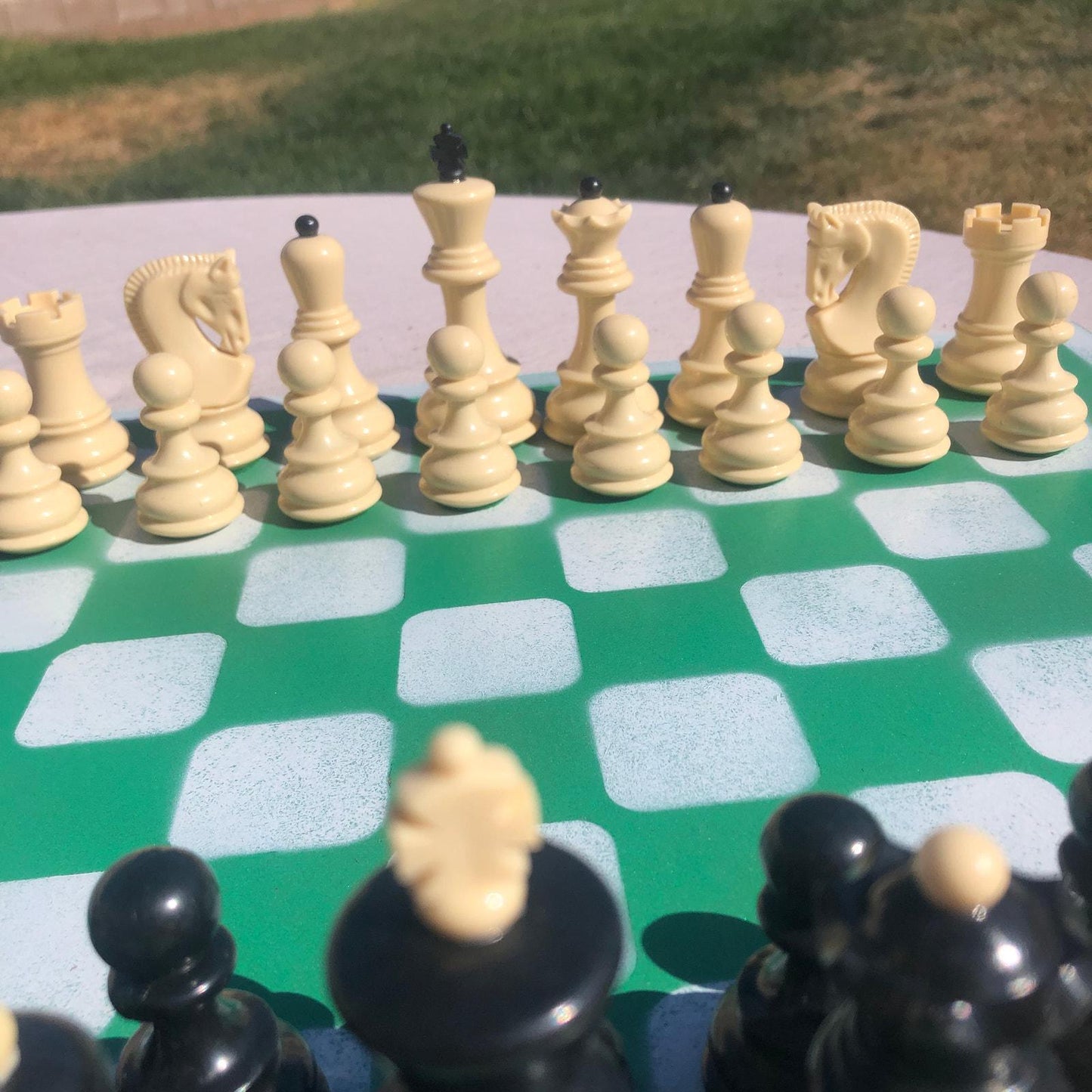 Large Chess Set - Mint Green