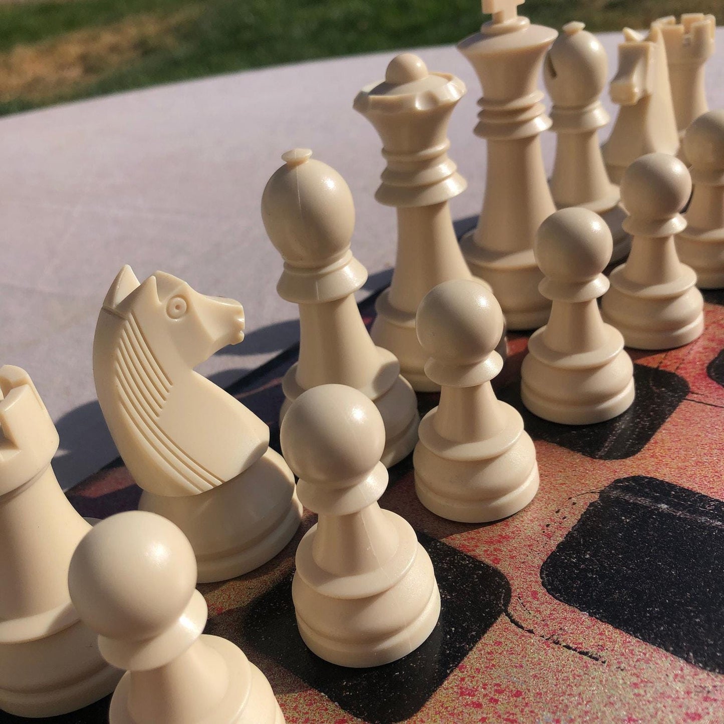 Large Chess Set - Golden Red