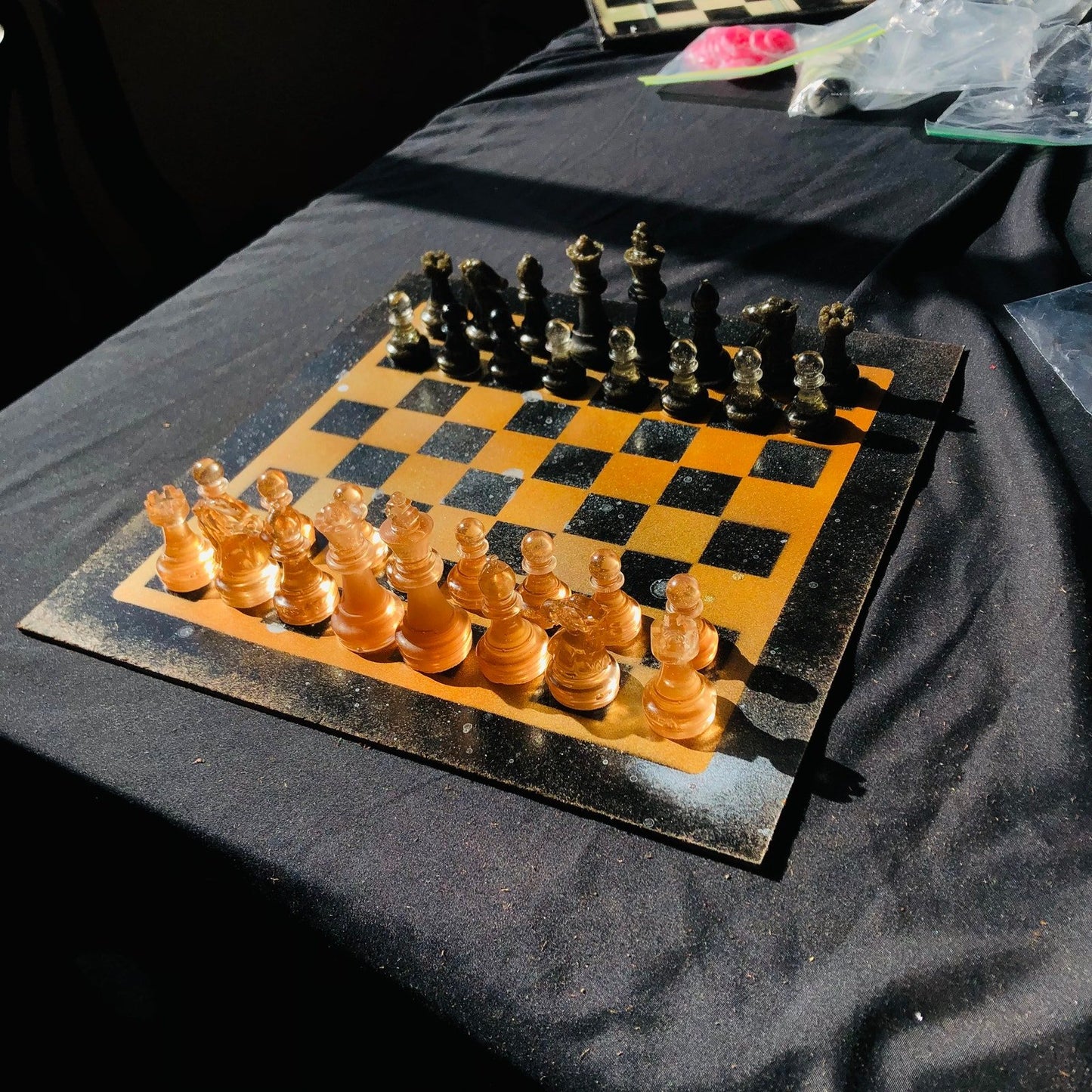 Chess Set - Golden Dark Pearl