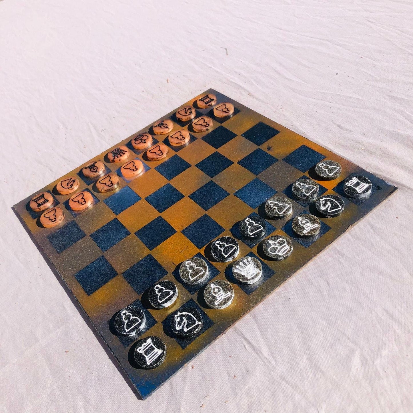 Chess Set - Offset Orange