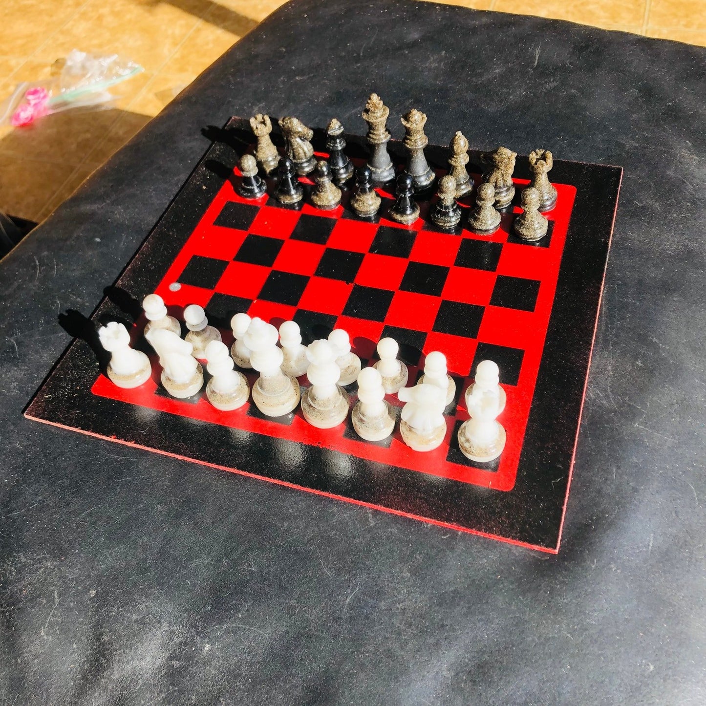 Chess Set - Red & Black