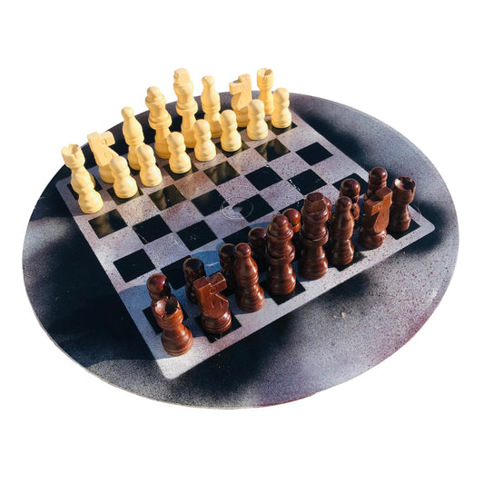 Vinyl Chess Set - Chrome Rust