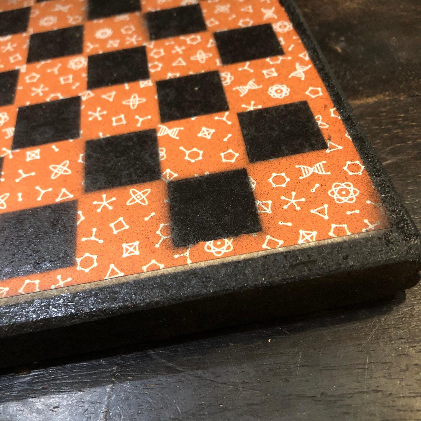 Scrapbook Chess Set - Orange Chemistry