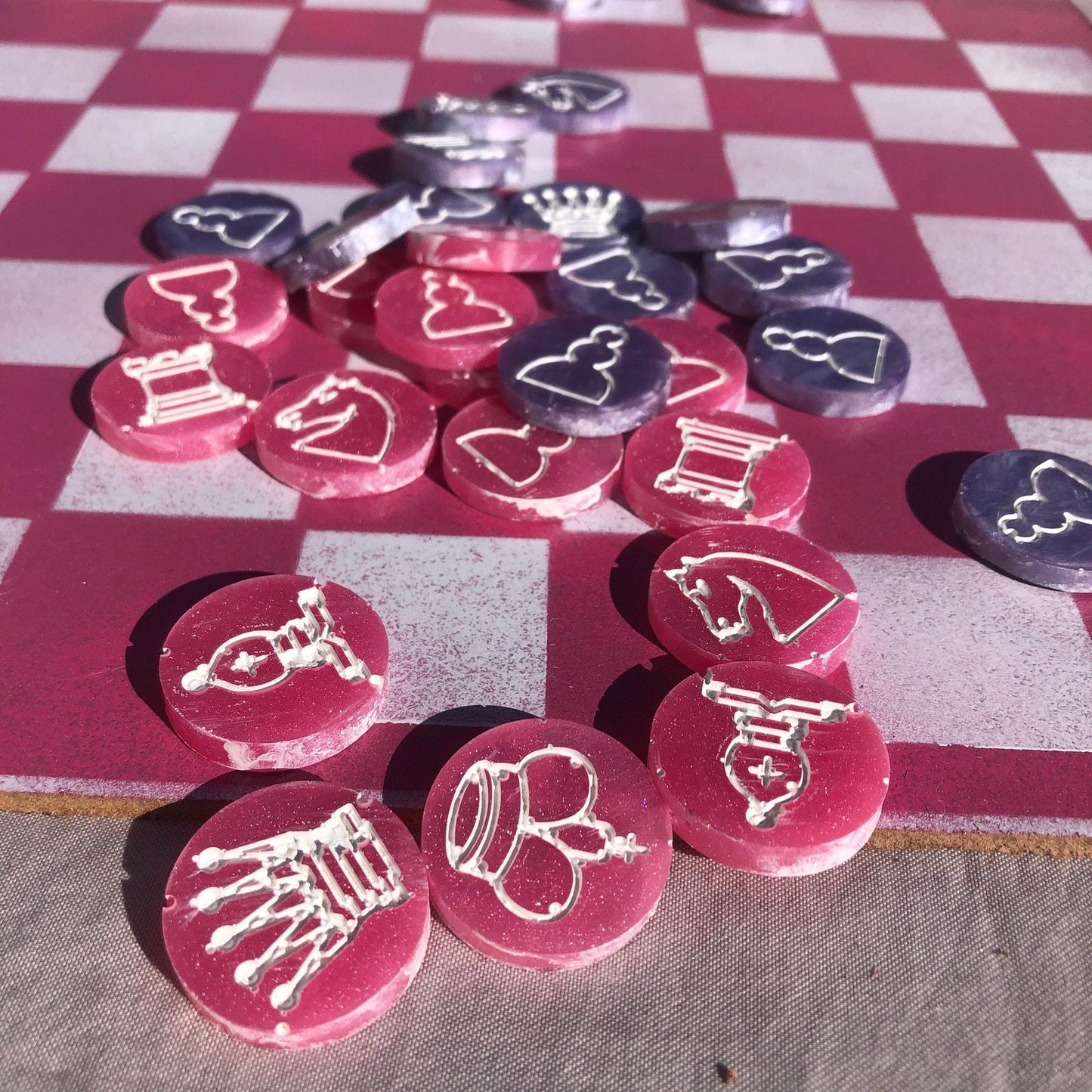 Chess Set - Vivid Pink