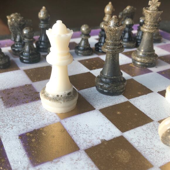 Chess Set - Purple Gold Royal