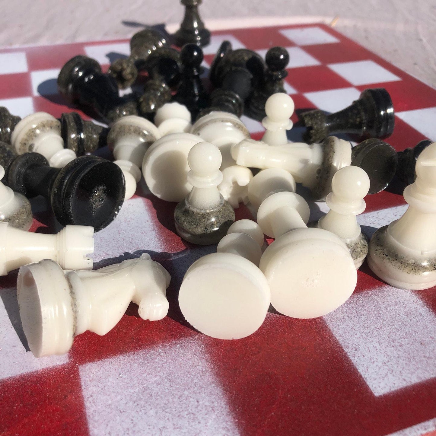 Chess Set - Premium Red & White