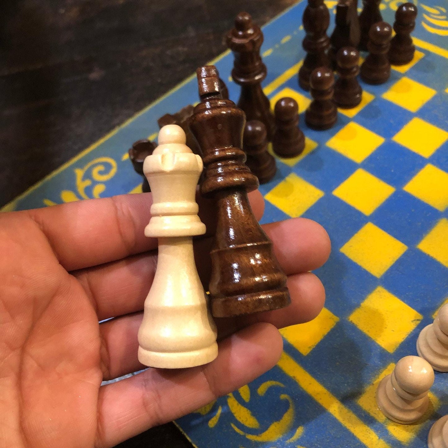 Chess Set - Yellow & Blue