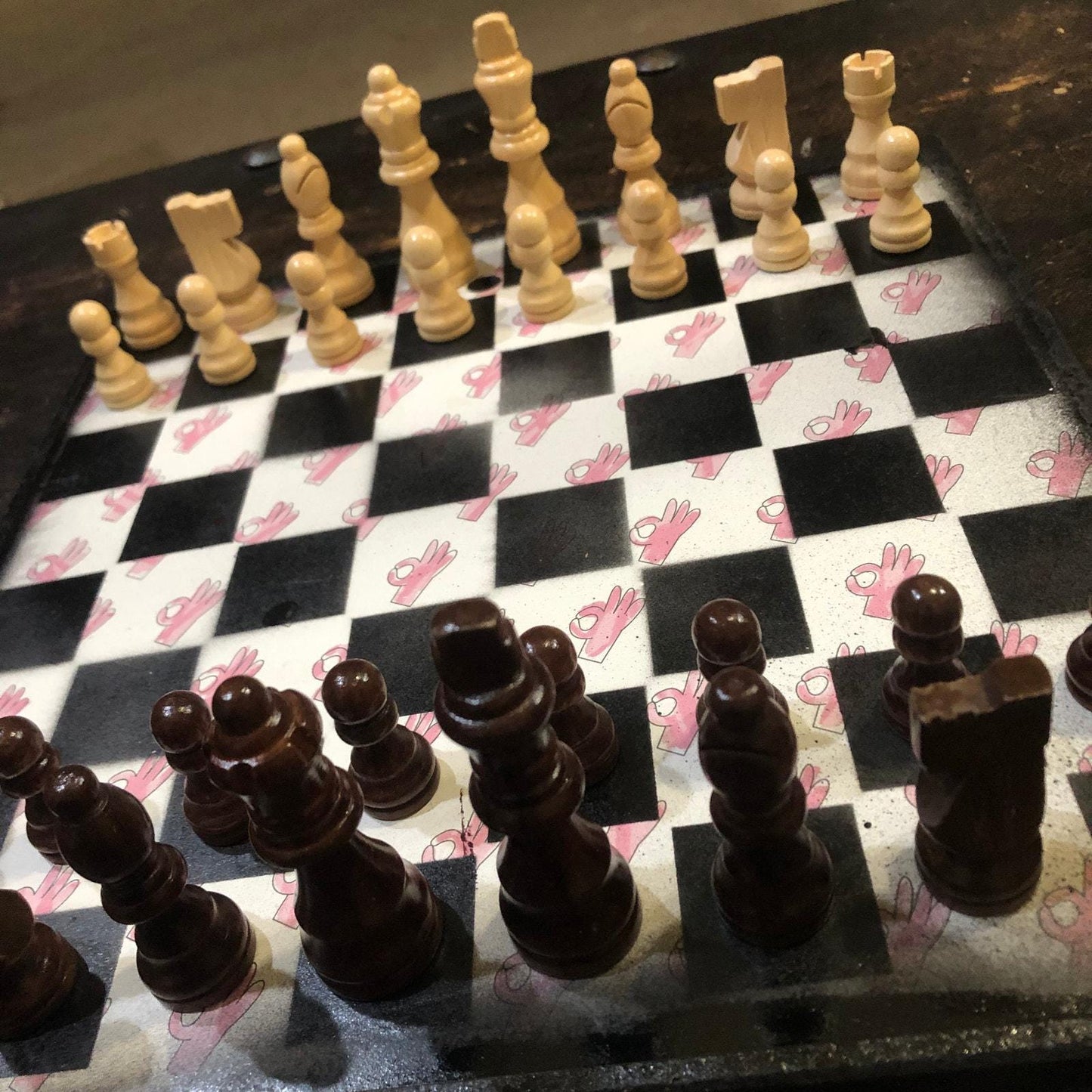 Scrapbook Chess Set - Pink Okay