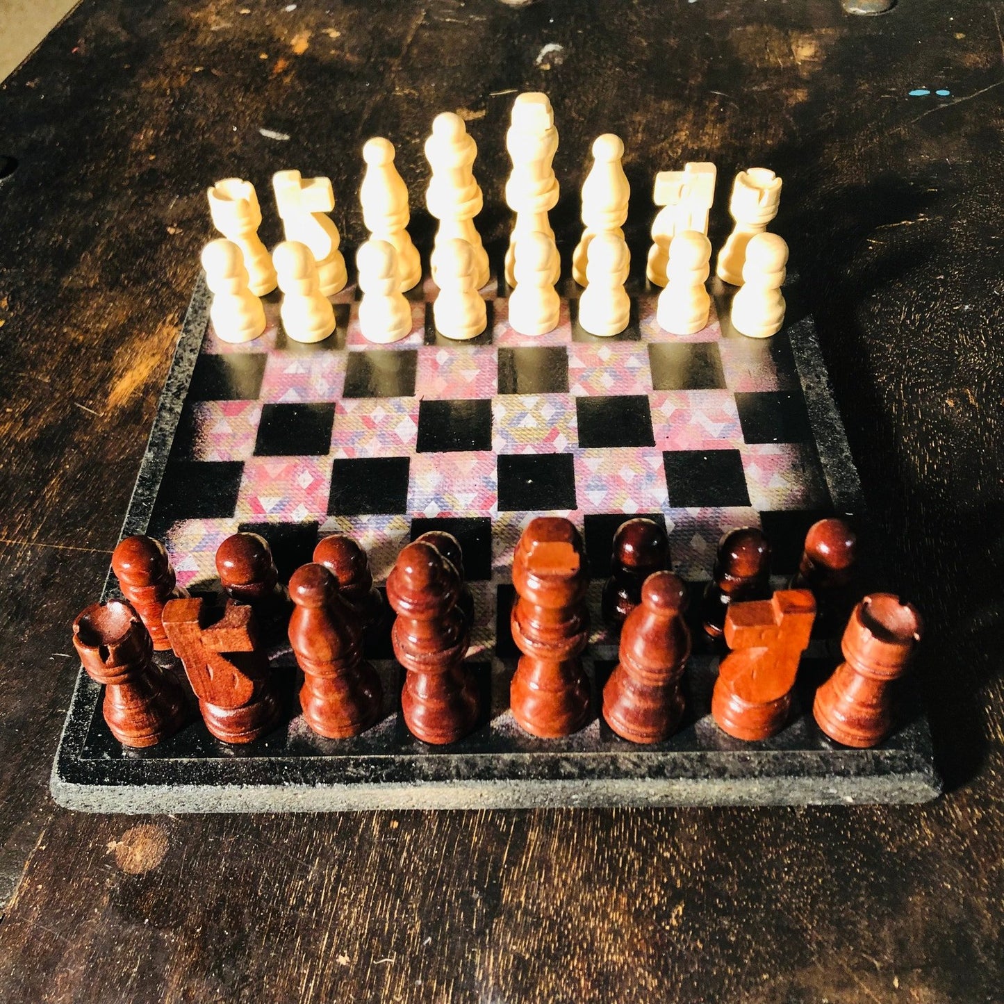 Scrapbook Chess Set - Vintage Violet