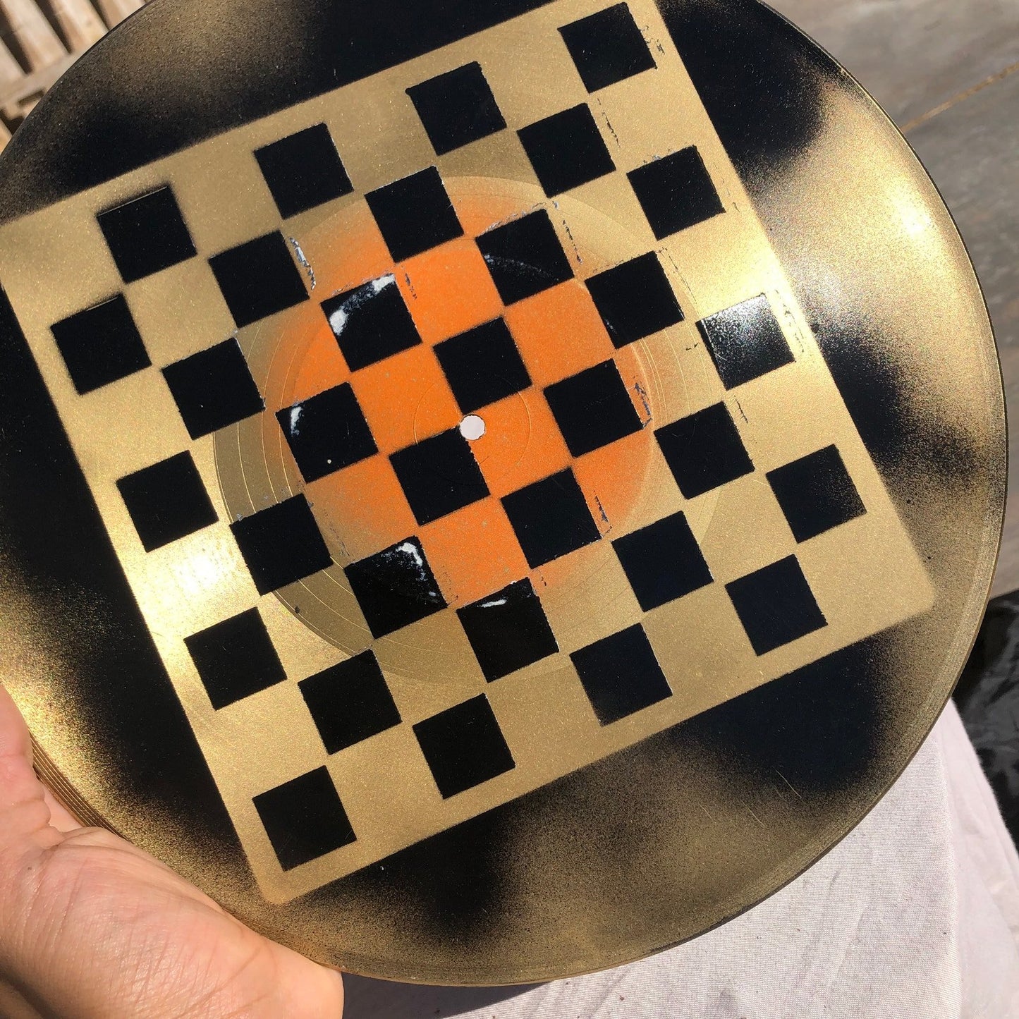 Vinyl Chess Set - Golden Orange