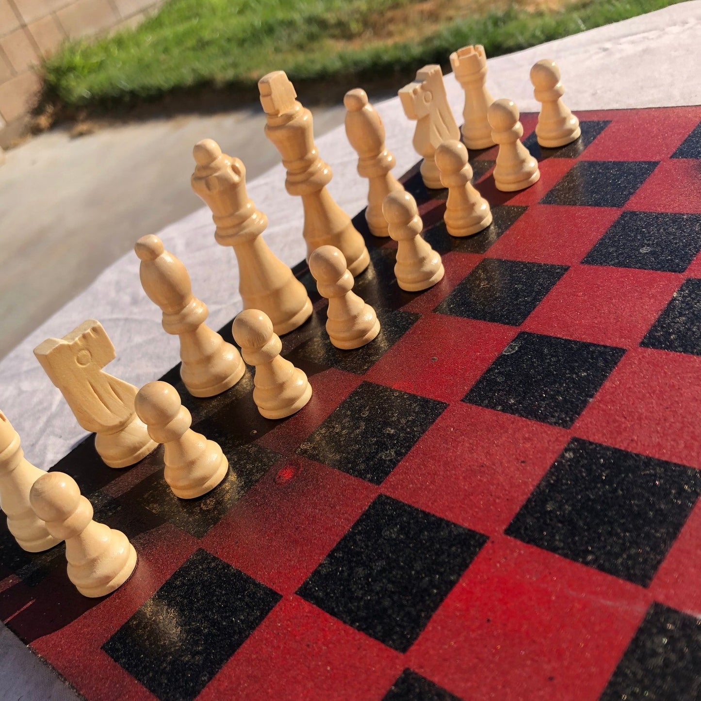 Chess Set - Red Gold Tint