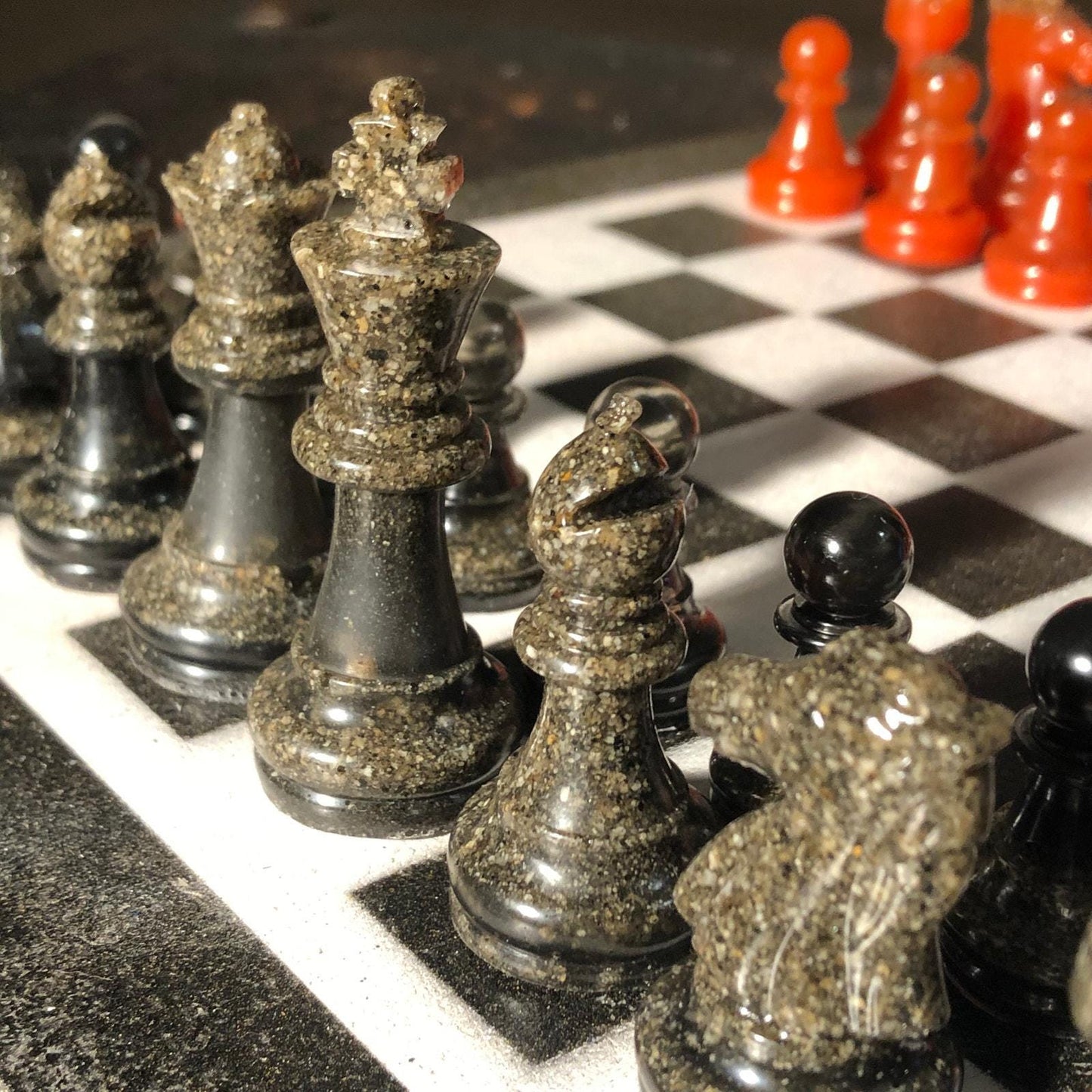 Chess Set - Black & White Edition (Resin Pieces)