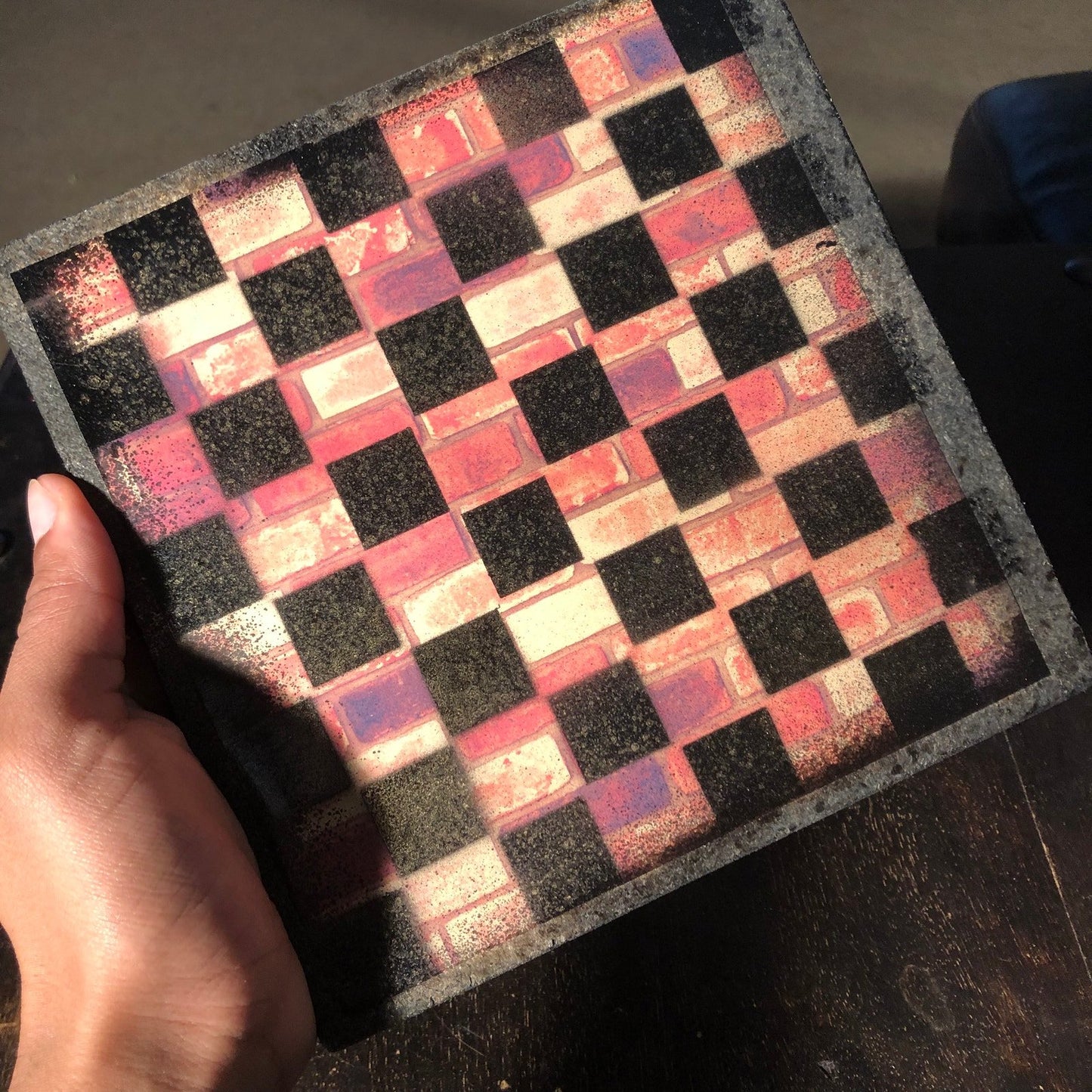 Scrapbook Chess Set - Red Bricks