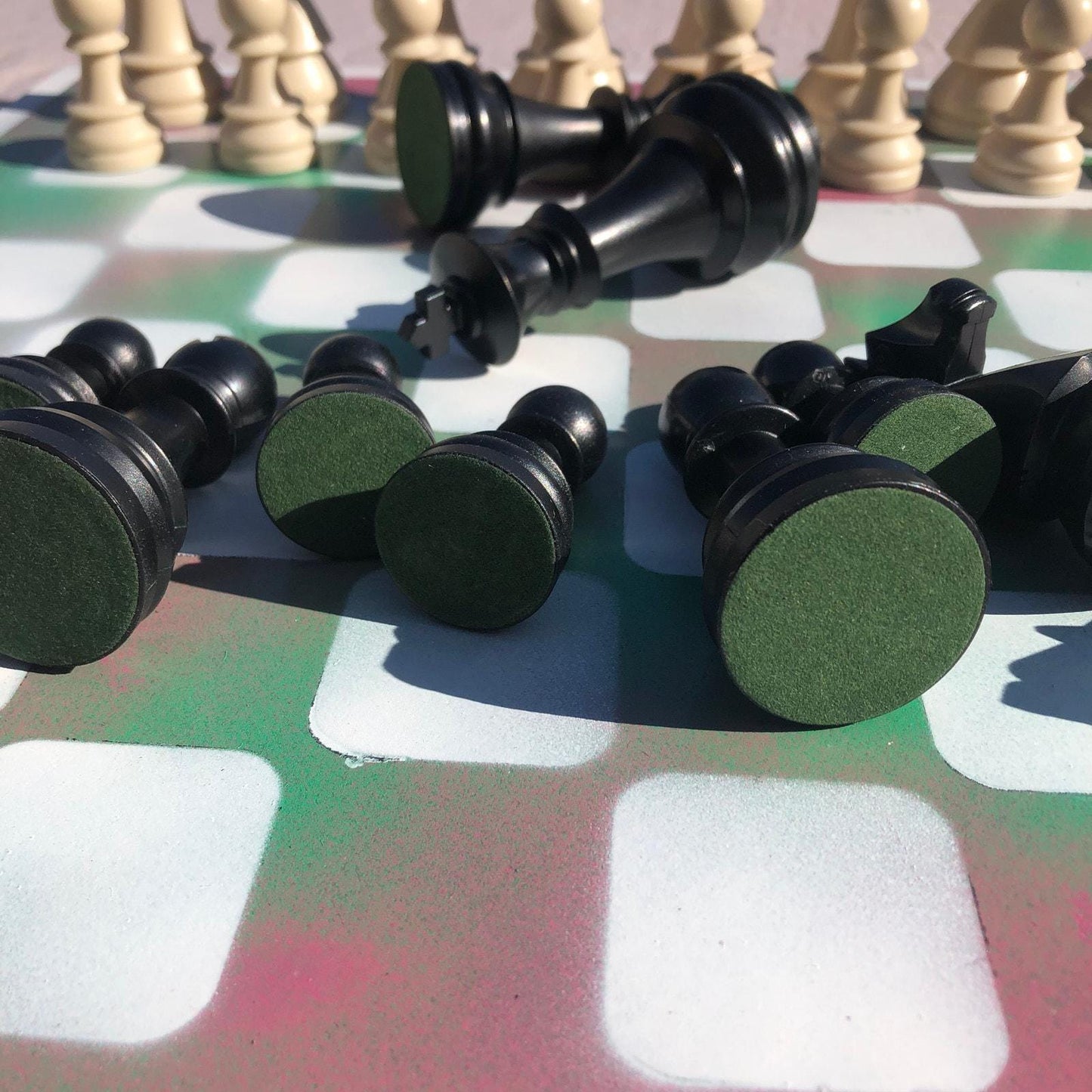 Large Chess Set - Pink Green Blend