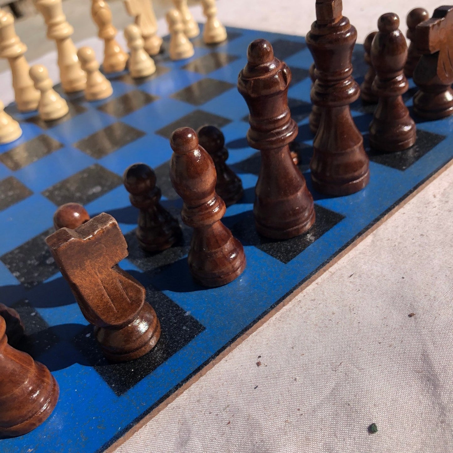 Chess Set - Deep Blue Silver