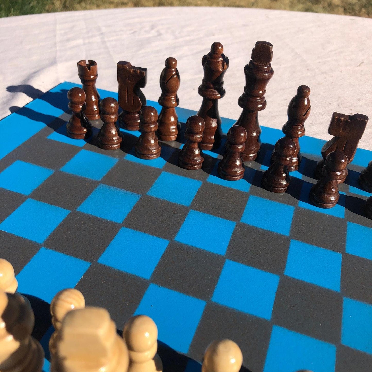 Chess Set - Gray Blue