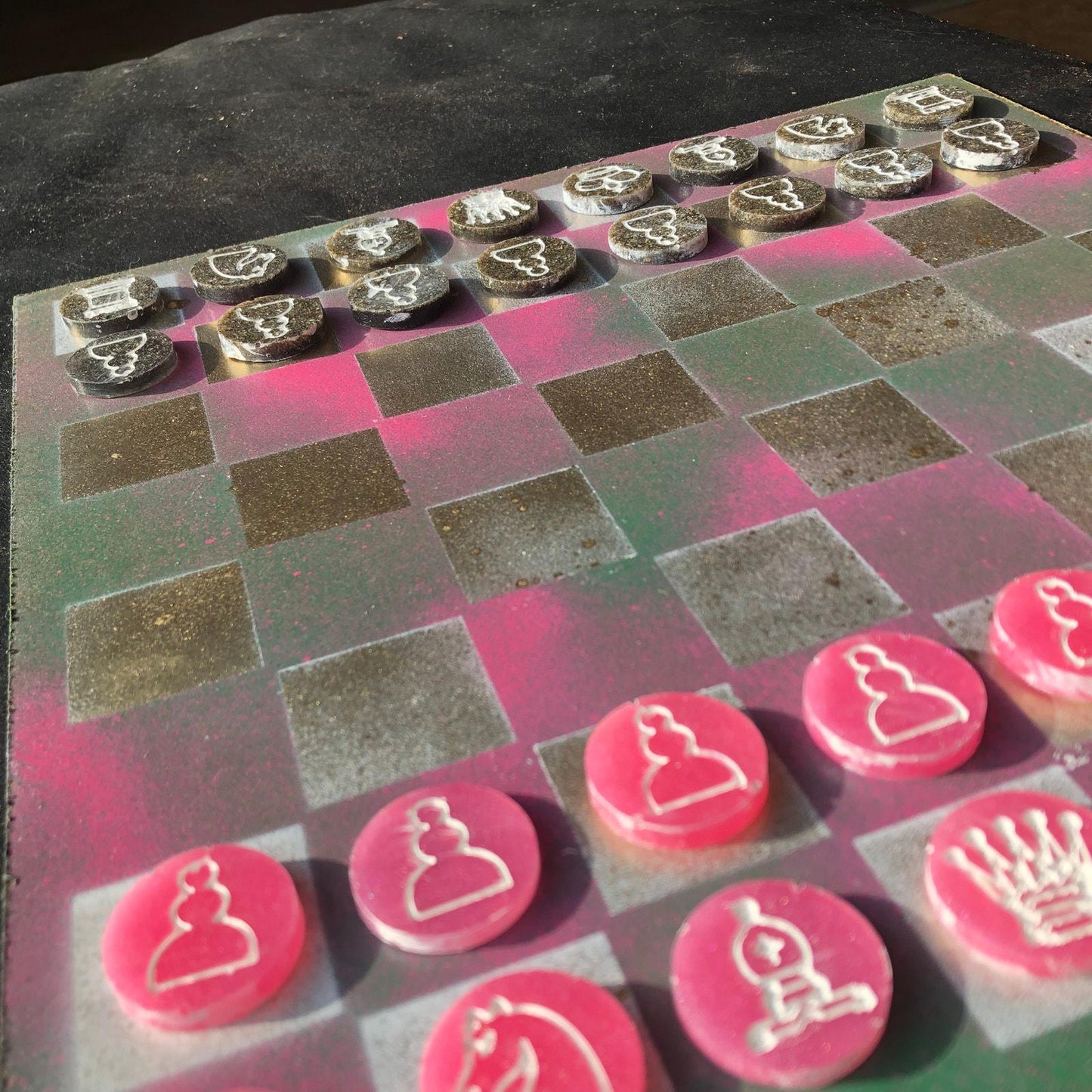 Chess Set - Pink Golden Sunset