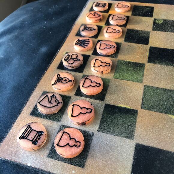 Chess Set - Orange Rust