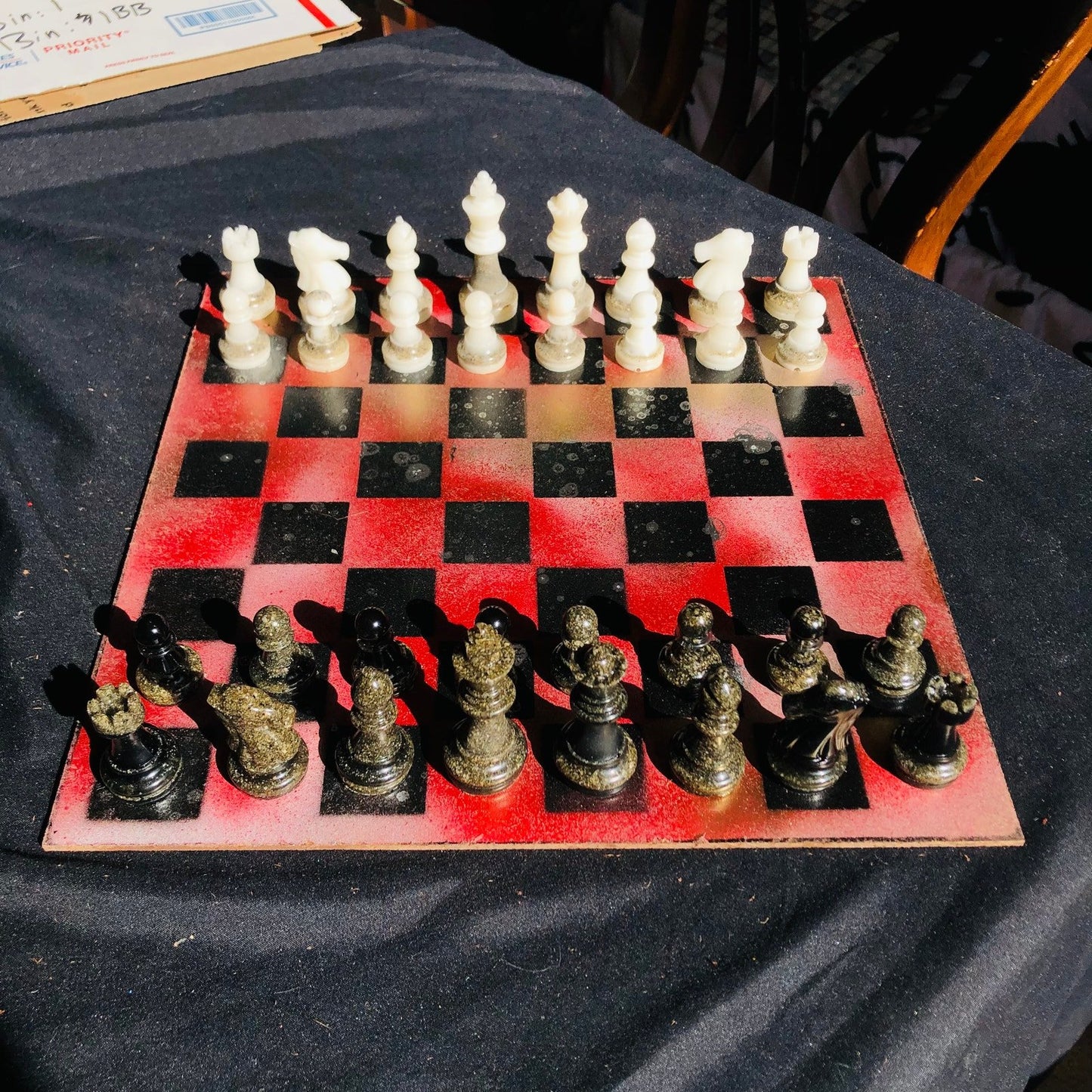 Chess Set - Rustic Red Royal