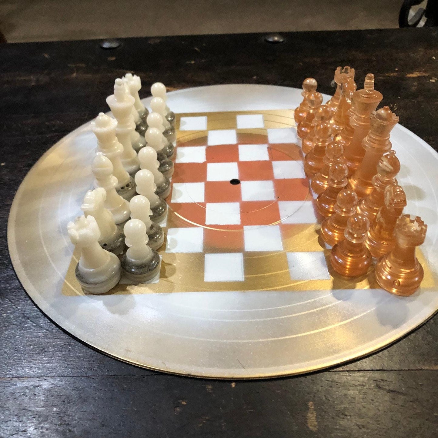 Vinyl Chess Set - Royal Gold (Resin Pieces)