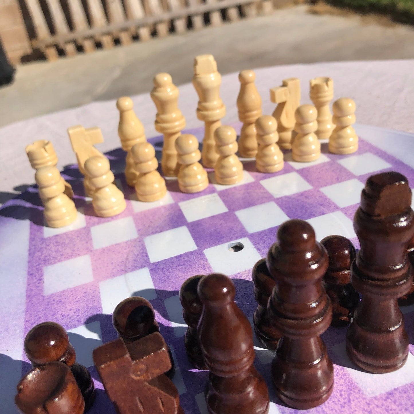 Vinyl Chess Set - Purple Snow