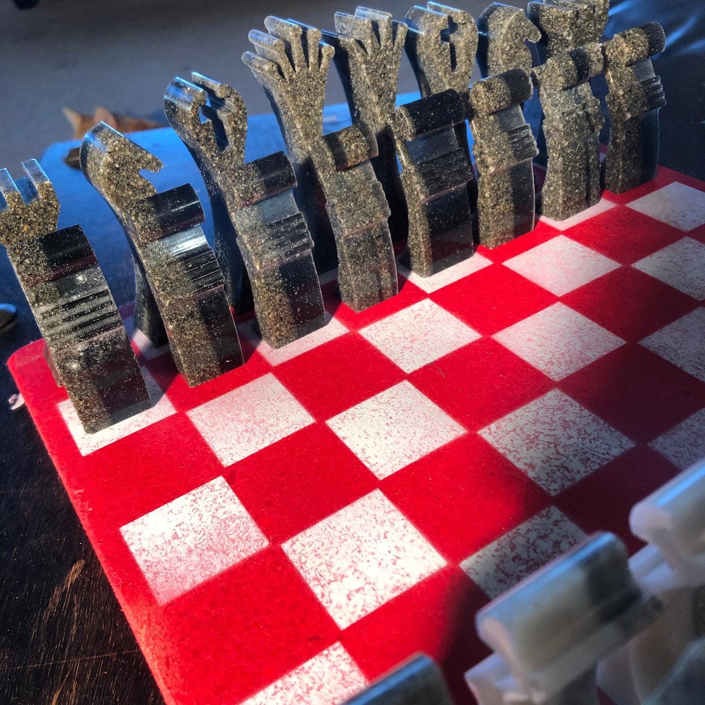 Chess Set - Red & White Royal Edition