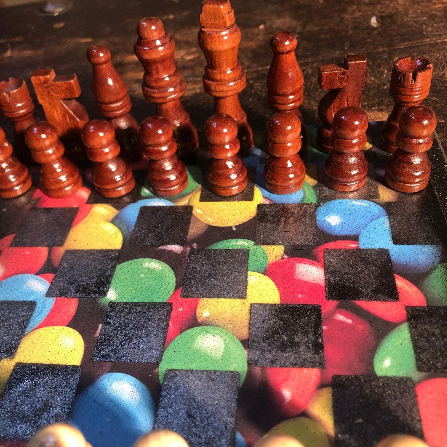 Scrapbook Chess Set - Candy Pieces