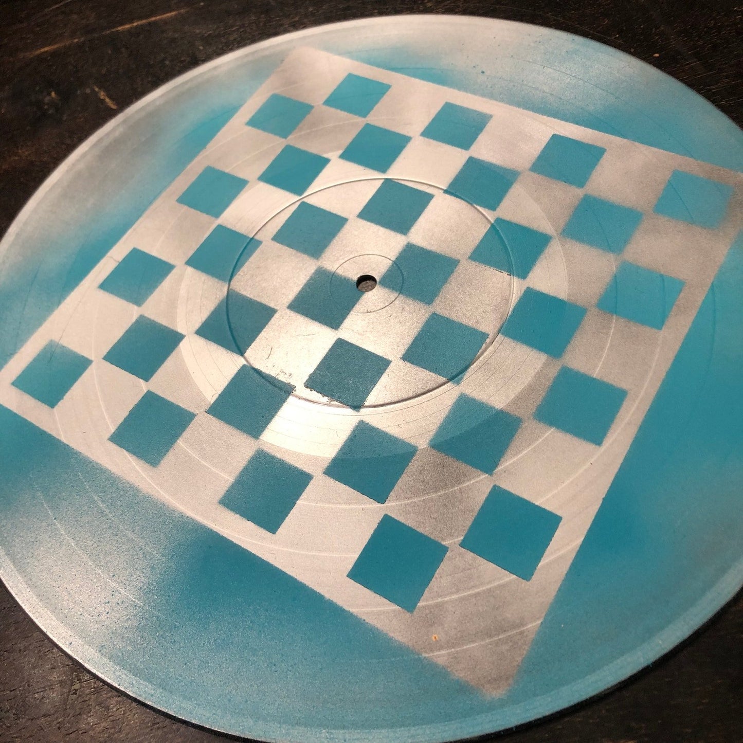 Vinyl Chess Set - Sky Blue Chrome